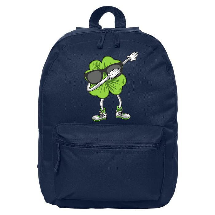 Dabbing Shamrock St Patrick's Day Shamrock Irish Boy 16 in Basic Backpack