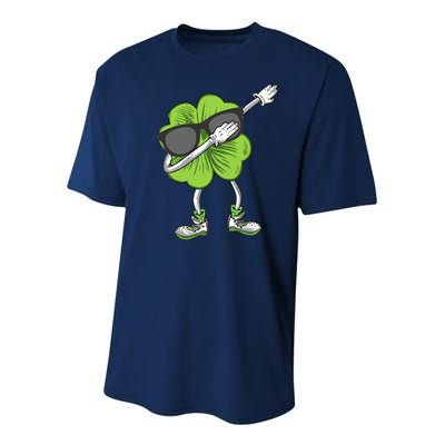 Dabbing Shamrock St Patrick's Day Shamrock Irish Boy Youth Performance Sprint T-Shirt