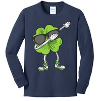 Dabbing Shamrock St Patrick's Day Shamrock Irish Boy Kids Long Sleeve Shirt