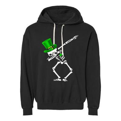 Dabbing Shamrock St Patricks Day Irish Lovers Garment-Dyed Fleece Hoodie