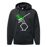 Dabbing Shamrock St Patricks Day Irish Lovers Performance Fleece Hoodie