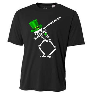 Dabbing Shamrock St Patricks Day Irish Lovers Cooling Performance Crew T-Shirt