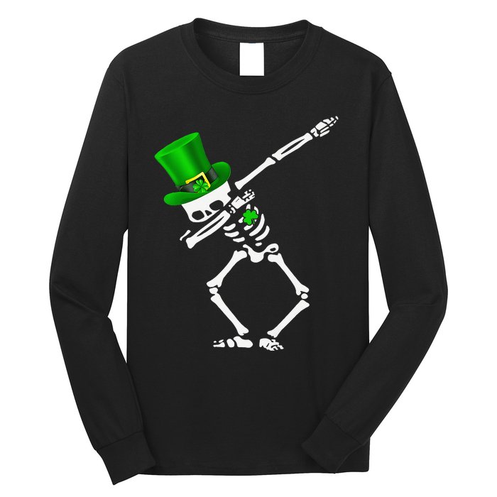 Dabbing Shamrock St Patricks Day Irish Lovers Long Sleeve Shirt