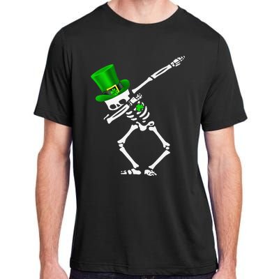 Dabbing Shamrock St Patricks Day Irish Lovers Adult ChromaSoft Performance T-Shirt