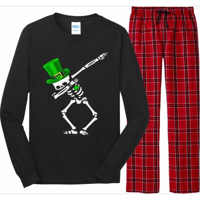 Dabbing Shamrock St Patricks Day Irish Lovers Long Sleeve Pajama Set