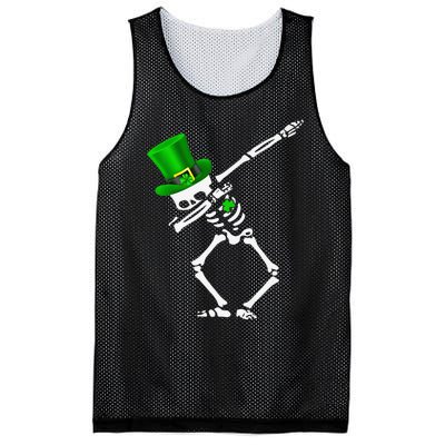 Dabbing Shamrock St Patricks Day Irish Lovers Mesh Reversible Basketball Jersey Tank