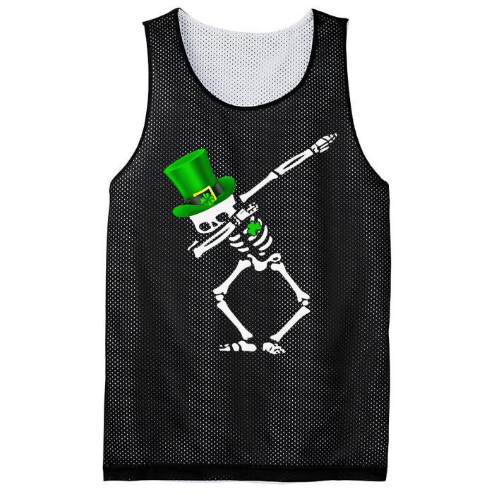 Dabbing Shamrock St Patricks Day Irish Lovers Mesh Reversible Basketball Jersey Tank