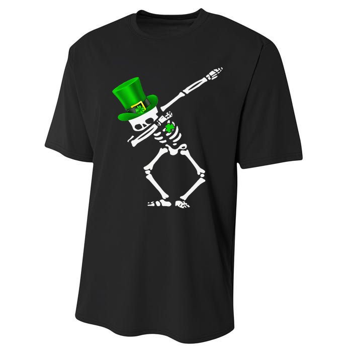 Dabbing Shamrock St Patricks Day Irish Lovers Performance Sprint T-Shirt