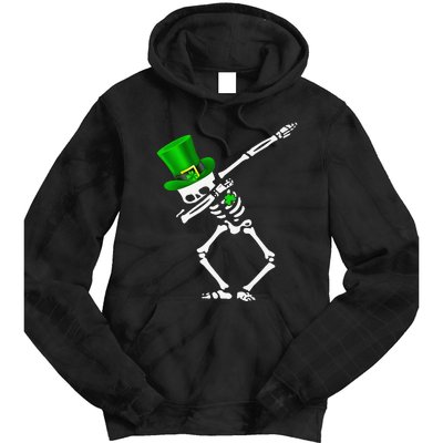 Dabbing Shamrock St Patricks Day Irish Lovers Tie Dye Hoodie