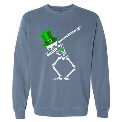 Dabbing Shamrock St Patricks Day Irish Lovers Garment-Dyed Sweatshirt