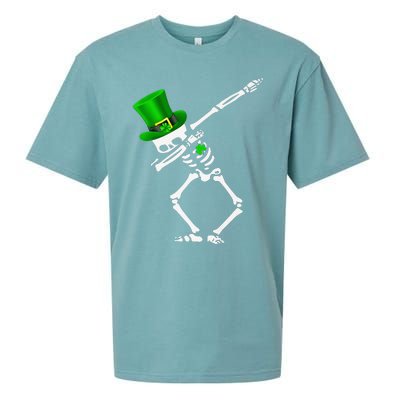 Dabbing Shamrock St Patricks Day Irish Lovers Sueded Cloud Jersey T-Shirt