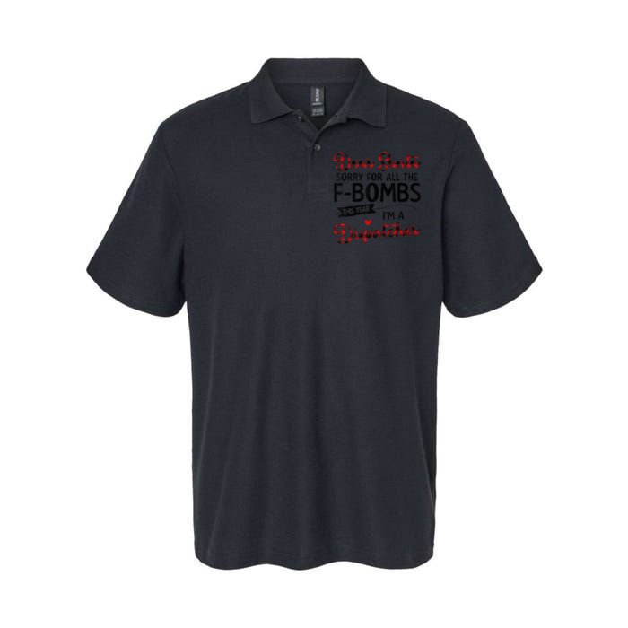 Dear Santa Sorry For All The F-bombs I'm A Dispatcher Plaid Softstyle Adult Sport Polo