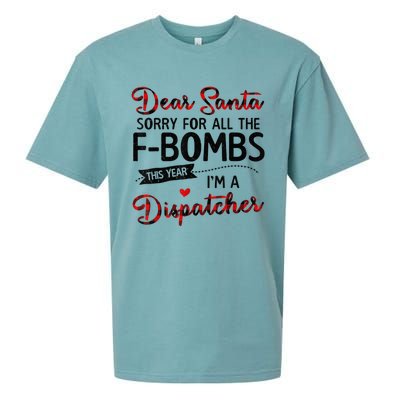 Dear Santa Sorry For All The F-bombs I'm A Dispatcher Plaid Sueded Cloud Jersey T-Shirt