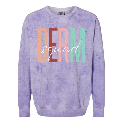 Dermatology Squad Sweatshirt For Dermatologists Dermatology Skincare Colorblast Crewneck Sweatshirt