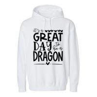 Dragons School Sports Fan Team Spirit Great Day Garment-Dyed Fleece Hoodie