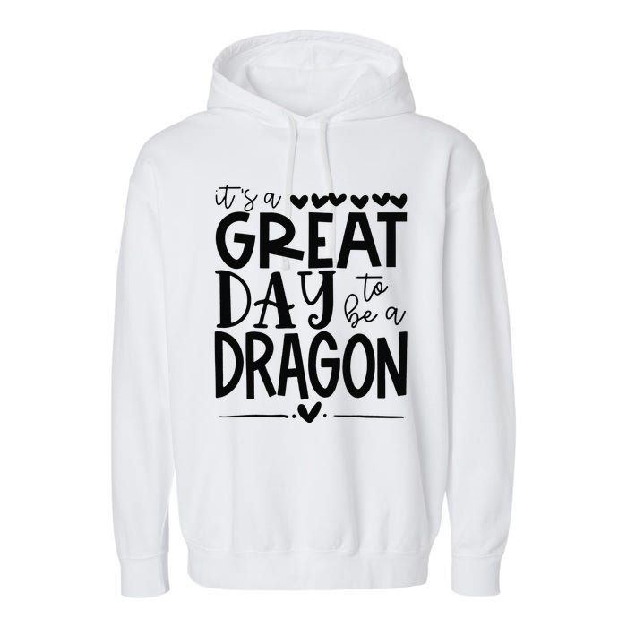 Dragons School Sports Fan Team Spirit Great Day Garment-Dyed Fleece Hoodie