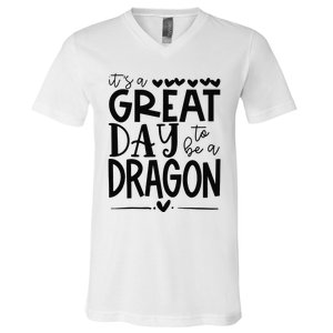 Dragons School Sports Fan Team Spirit Great Day V-Neck T-Shirt