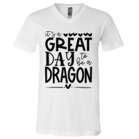 Dragons School Sports Fan Team Spirit Great Day V-Neck T-Shirt