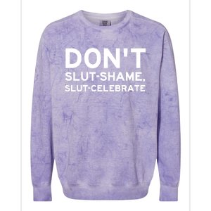 Don't Slut Shame, Slut Celebrate Funny Humor Colorblast Crewneck Sweatshirt