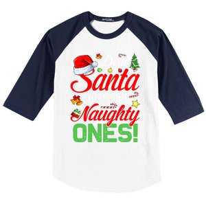 Dear Santa She Is The Naughty One Matching Couples Christmas Cool Gift Baseball Sleeve Shirt