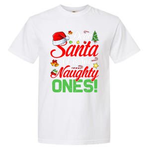 Dear Santa She Is The Naughty One Matching Couples Christmas Cool Gift Garment-Dyed Heavyweight T-Shirt