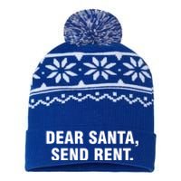 Dear Santa Send Rent Funny Gift USA-Made Snowflake Beanie