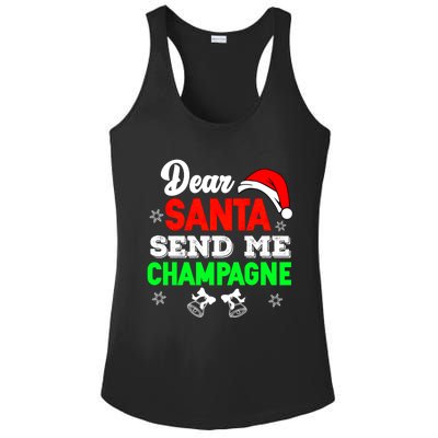 Dear Santa Send Champagne Ing Cute Christmas Xmas Funny Gift Ladies PosiCharge Competitor Racerback Tank