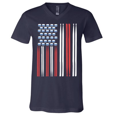 Drum Sticks Shirts Drummer Gift Drumming Percussion V-Neck T-Shirt