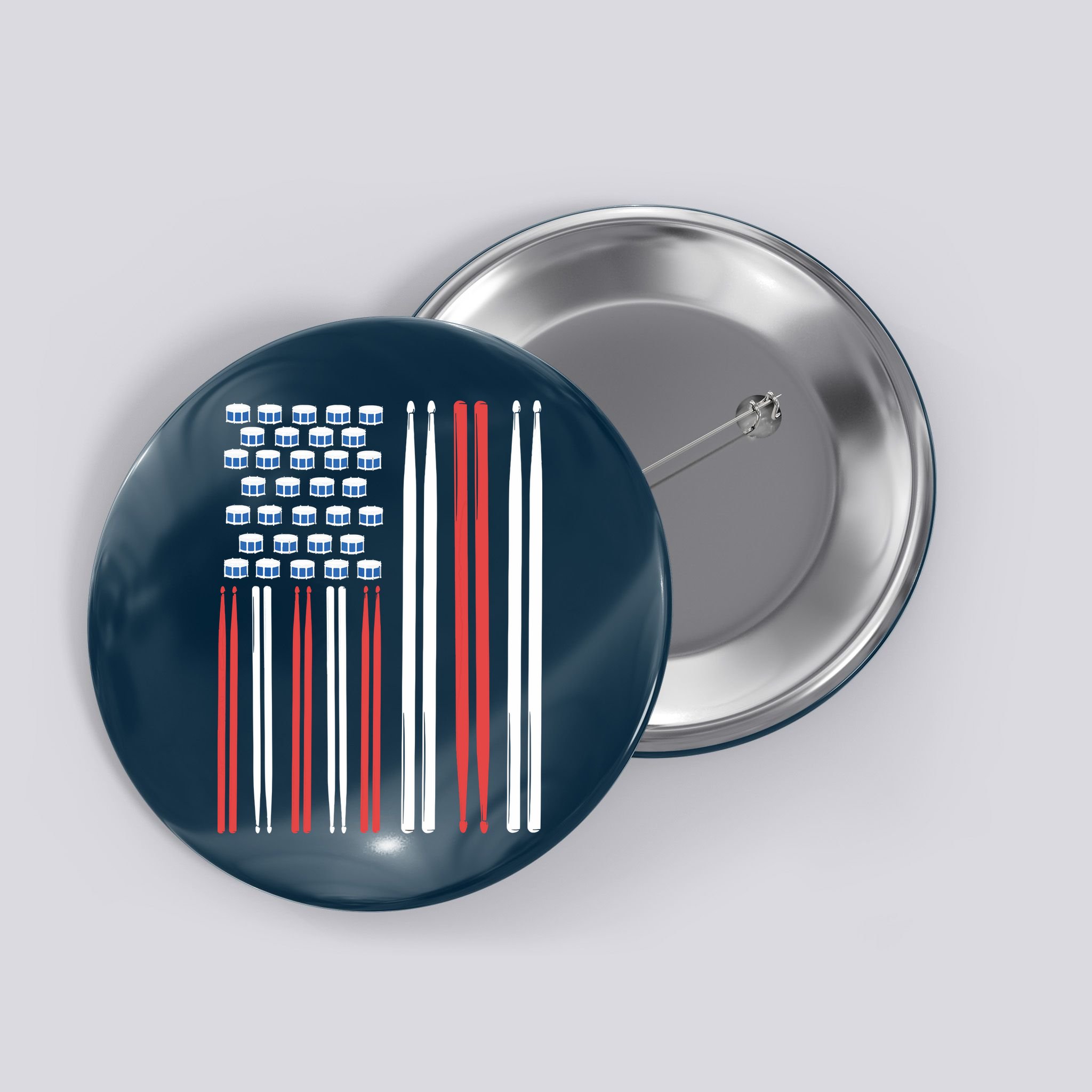 Drum Sticks Shirts Drummer Gift Drumming Percussion Button