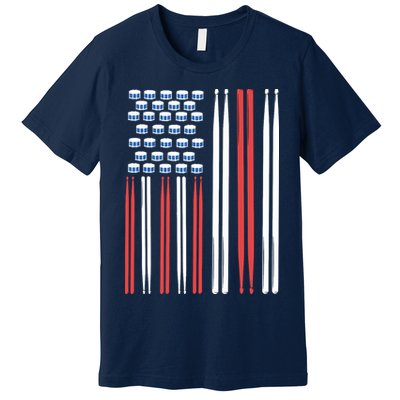 Drum Sticks Shirts Drummer Gift Drumming Percussion Premium T-Shirt