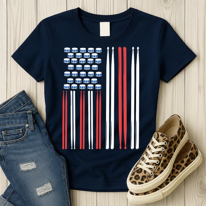 Drum Sticks Shirts Drummer Gift Drumming Percussion Womens T-Shirt