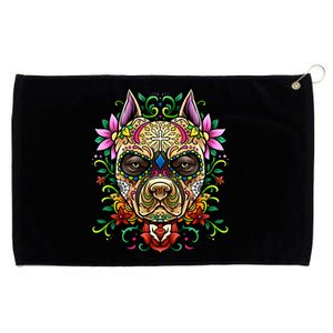 Decorated Sugar Skull Dog Great Gift Day Of The Dead Illustration Cute Gift Grommeted Golf Towel