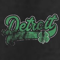 Detroit Shamrock St. Patrick's Day Saint Paddy's Irish Gift 7 Panel Mesh Trucker Snapback Hat