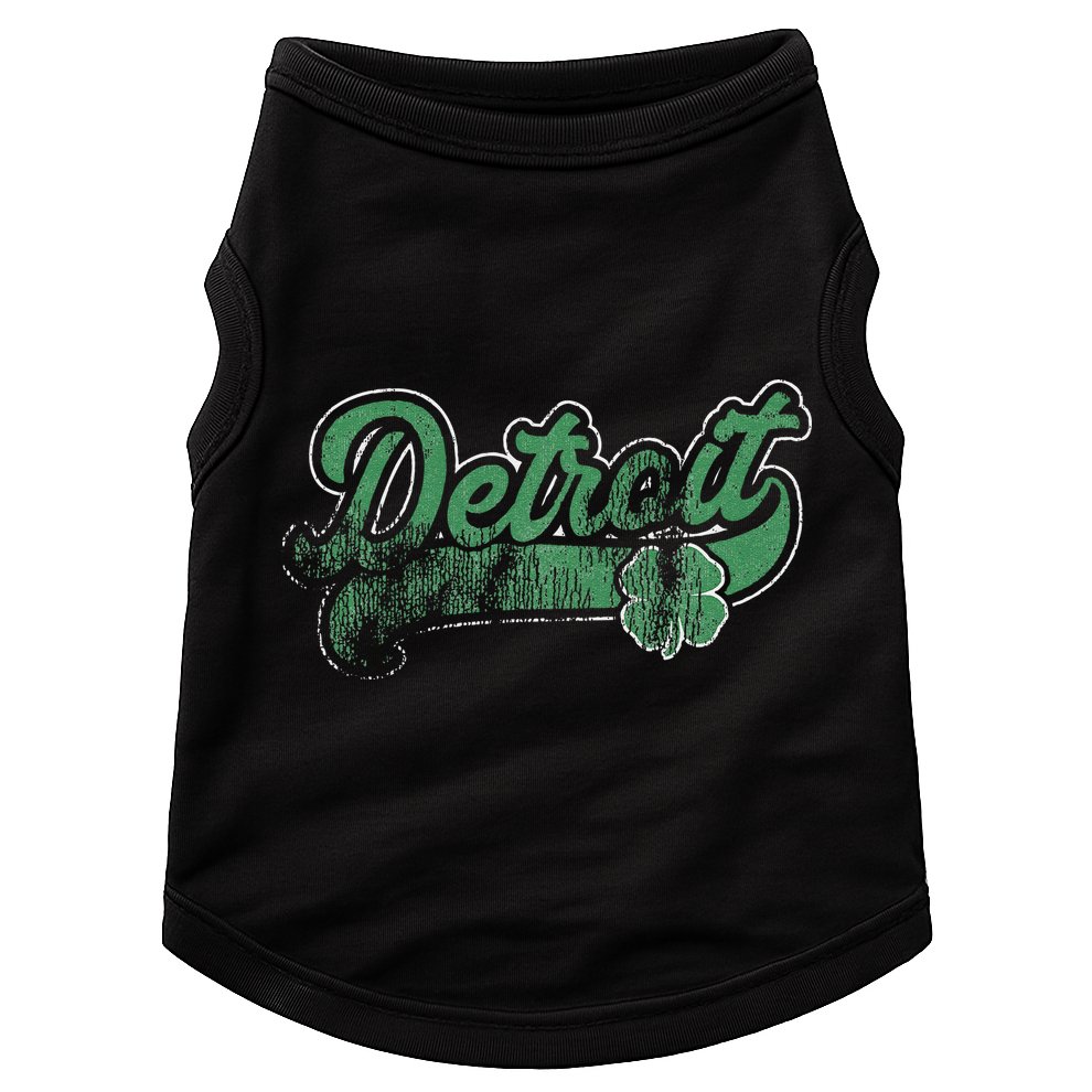 Detroit Shamrock St. Patrick's Day Saint Paddy's Irish Gift Doggie Tank