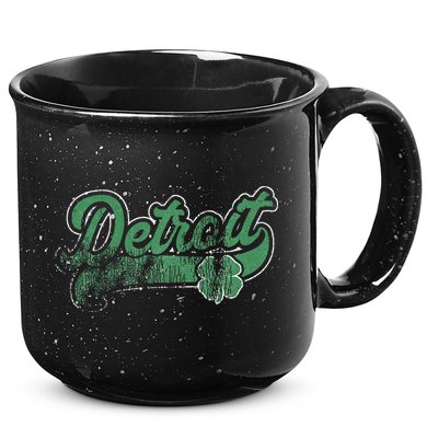 Detroit Shamrock St. Patrick's Day Saint Paddy's Irish Gift 15oz Campfire Ceramic Mug
