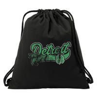 Detroit Shamrock St. Patrick's Day Saint Paddy's Irish Gift Drawstring Bag