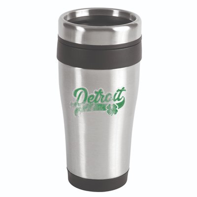 Detroit Shamrock St. Patrick's Day Saint Paddy's Irish Gift 16oz Travel Tumbler