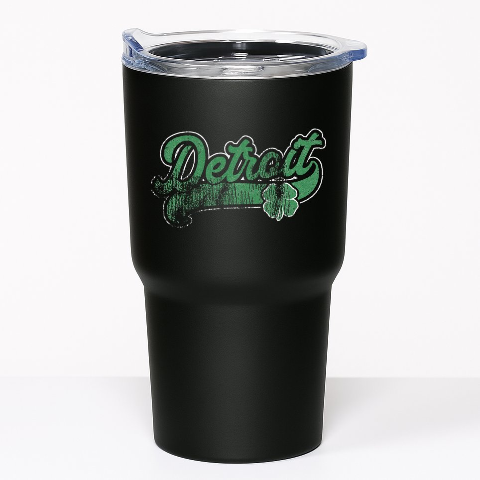 Detroit Shamrock St. Patrick's Day Saint Paddy's Irish Gift Tumbler