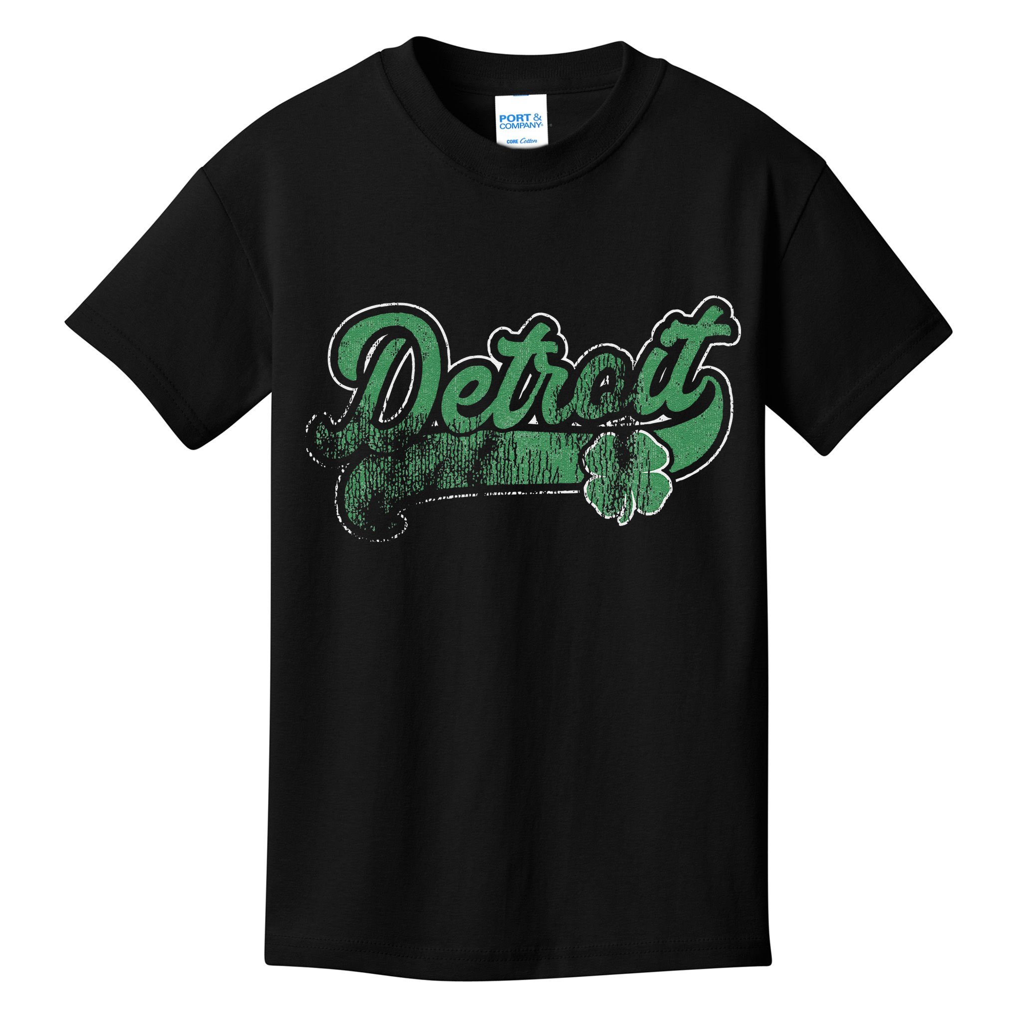 Detroit Shamrock St. Patrick's Day Saint Paddy's Irish Gift Kids T-Shirt