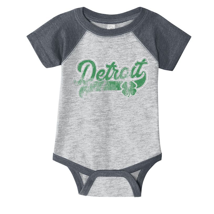 Detroit Shamrock St. Patrick's Day Saint Paddy's Irish Gift Infant Baby Jersey Bodysuit