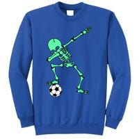 Dabbing Skeleton Soccer Halloween Dab Sweatshirt