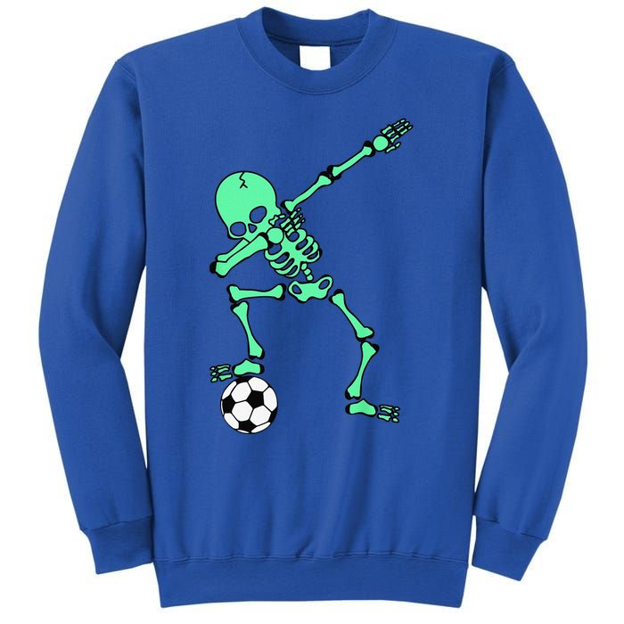 Dabbing Skeleton Soccer Halloween Dab Sweatshirt