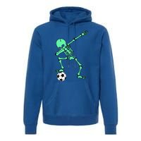 Dabbing Skeleton Soccer Halloween Dab Premium Hoodie