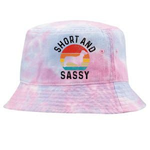 Dachshund Short & Sassy Wiener Dog Doxie Mom Funny Cute Gift Tie-Dyed Bucket Hat