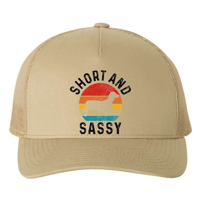 Dachshund Short & Sassy Wiener Dog Doxie Mom Funny Cute Gift Yupoong Adult 5-Panel Trucker Hat