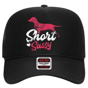 Dachshund Short Sassy Weiner Dog Puppy Pet High Crown Mesh Back Trucker Hat