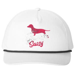 Dachshund Short Sassy Weiner Dog Puppy Pet Snapback Five-Panel Rope Hat