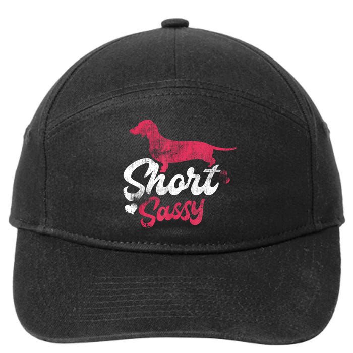 Dachshund Short Sassy Weiner Dog Puppy Pet 7-Panel Snapback Hat