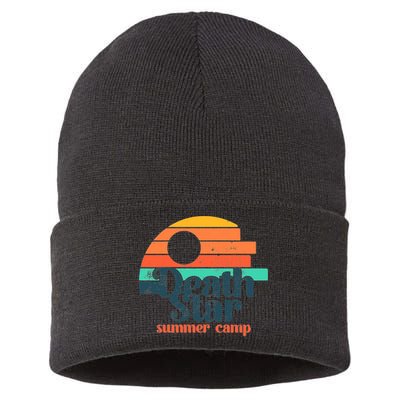 Death Star Summer Camp Funny Summer Vibes Sustainable Knit Beanie