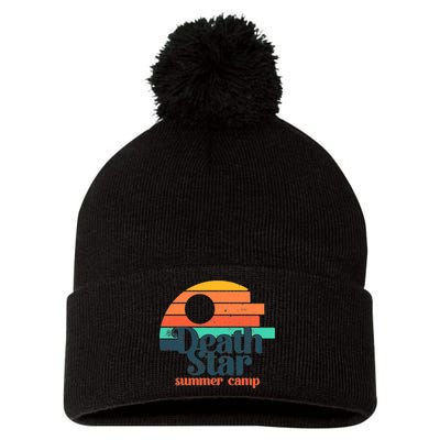 Death Star Summer Camp Funny Summer Vibes Pom Pom 12in Knit Beanie